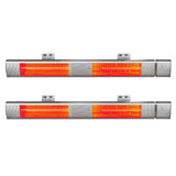 Devanti 2PCS Electric Strip Heater Radiant Infrared Heaters Remote Control 3000W In Australia - Darrahopens