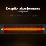 Devanti 2PCS Electric Strip Heater Radiant Infrared Heaters Remote Control 3000W In Australia - Darrahopens