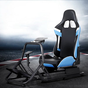 Artiss Racing Simulator Cockpit Steering Wheel Gaming Chair Blue