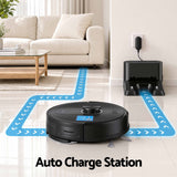 DEVANTI Robot Vacuum and Mop, APP Control 6000Pa LDS Laser 3-in-1 Cleaning