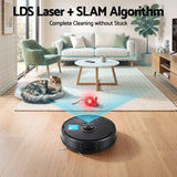 DEVANTI Robot Vacuum and Mop, Self-Empty APP Control 6000Pa LDS Laser 3in1
