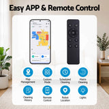 DEVANTI Robot Vacuum and Mop, Self-Empty APP Control 6000Pa LDS Laser 3in1