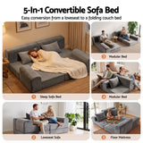 Artiss 5-in-1 Convertible Sofa Bed Floor Mattress Modular Boneless Curved Couch