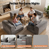 Artiss 5-in-1 Convertible Sofa Bed Floor Mattress Modular Boneless Curved Couch