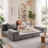 Artiss 5-in-1 Convertible Sofa Bed Floor Mattress Modular Boneless Curved Couch