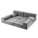 Artiss 5-in-1 Convertible Sofa Bed Floor Mattress Modular Boneless Curved Couch