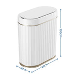 Devanti Sensor Bins 7L Motion Sensor Trash Can Slim Touchless Automatic Waste Bin White