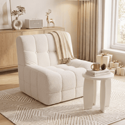 Artiss Single Boneless Sofa & Round End Table Set White In Australia - Darrahopens