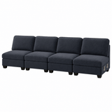 Artiss 4 Seater Modular Sofa Set Sectional Easy Assembly Dark Grey