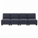 Artiss 4 Seater Modular Sofa Set Sectional Easy Assembly Dark Grey