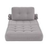 Artiss 1 Seater Corduroy Convertible Sofa Bed Pull Out Boneless Couch Grey