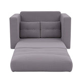 Artiss 2 Seater Corduroy Convertible Sofa Bed Pull Out Boneless Couch Grey
