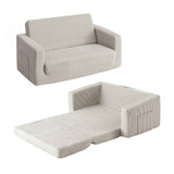 Artiss 2-in-1 Sofa Foam Couch with Side Pocket Light Grey In Australia - Darrahopens