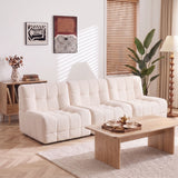 Artiss Set of 3 Sofa Modular Boneless Couches No Assembly White In Australia - Darrahopens