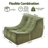 Artiss Set of 3 Sofa Modular Boneless Couches No Assembly Green In Australia - Darrahopens