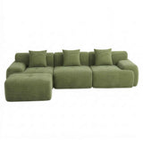 Artiss 300cm Modular Sofa Bed Comfort L-Shaped Sectional Boneless Couch Green
