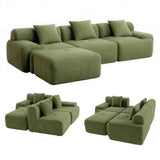 Artiss 300cm Modular Sofa Bed Comfort L-Shaped Sectional Boneless Couch Green