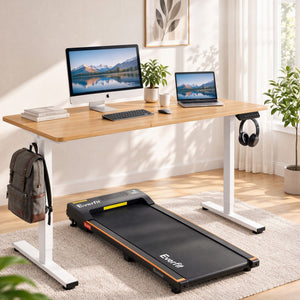 Artiss 140cm Standing Desk Treadmill Motorised Natural Wood In Australia - Darrahopens