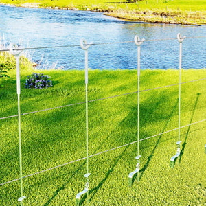 Giantz 20x Electric Fence Pigtail Posts Steel Tape Fencing