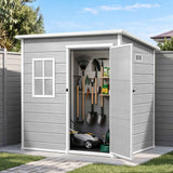 Giantz Garden Shed Outdoor Storage Box 1.87x1.28M Resin Tool Shed Backyard Grey In Australia - Darrahopens