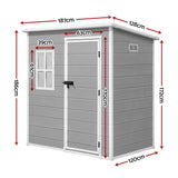 Giantz Garden Shed Outdoor Storage Box 1.87x1.28M Resin Tool Shed Backyard Grey In Australia - Darrahopens