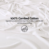 Giselle Kingsingle 500TC Cotton 4Pcs Sheet Set with 40cm Extra Deep Pocket for Thick Mattresses Sateen Weave for Sweaty Nights White