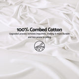 Giselle Queen 500TC Cotton 4Pcs Sheet Set with 40cm Extra Deep Pocket for Thick Mattresses Sateen Weave for Sweaty Nights White