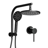 Cefito 9'' Rain Shower Head Set Handheld Round High Pressure Mixer Tap Chrome | darrahopens.com.au Premium AU Stock