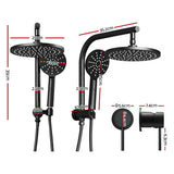 Cefito 9'' Rain Shower Head Set Handheld Round High Pressure Mixer Tap Chrome | darrahopens.com.au Premium AU Stock