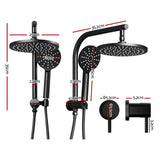 Cefito 9'' Rain Shower Head Set Handheld Round High Pressure Twins Tap Chrome | darrahopens.com.au Premium AU Stock