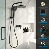 Cefito 9'' Rain Shower Head Set Handheld Round High Pressure Twins Tap Chrome | darrahopens.com.au Premium AU Stock