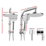Cefito 9'' Rain Shower Head Set Handheld Round High Pressure Mixer Tap Chrome | darrahopens.com.au Premium AU Stock