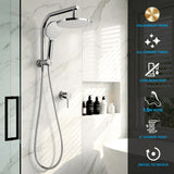 Cefito 9'' Rain Shower Head Set Handheld Round High Pressure Mixer Tap Chrome | darrahopens.com.au Premium AU Stock