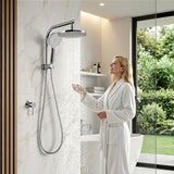 Cefito 9'' Rain Shower Head Set Handheld Round High Pressure Mixer Tap Chrome | darrahopens.com.au Premium AU Stock