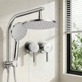 Cefito 9'' Rain Shower Head Set Handheld Round High Pressure Twins Tap Chrome | darrahopens.com.au Premium AU Stock