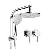 Cefito 9'' Rain Shower Head Set Handheld Round High Pressure Twins Tap Chrome | darrahopens.com.au Premium AU Stock