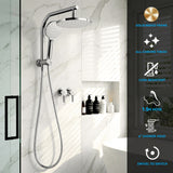 Cefito 9'' Rain Shower Head Set Handheld Round High Pressure Twins Tap Chrome | darrahopens.com.au Premium AU Stock