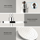 Cefito 9'' Rain Shower Head Set Handheld Round High Pressure Twins Tap Chrome | darrahopens.com.au Premium AU Stock