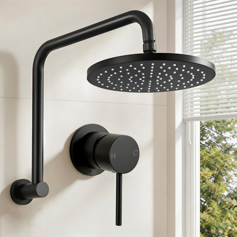 Cefito 9'' Rain Overhead Swivel Shower Head with Wall Bathroom Mixer | darrahopens.com.au Premium AU Stock