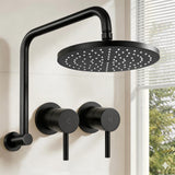 Cefito 9'' Rain Overhead Swivel Shower Head with Wall Twin Swivel Bathroom Tap | darrahopens.com.au Premium AU Stock