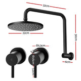 Cefito 9'' Rain Overhead Swivel Shower Head with Wall Twin Swivel Bathroom Tap | darrahopens.com.au Premium AU Stock
