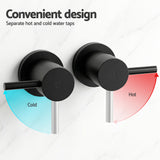 Cefito 9'' Rain Overhead Swivel Shower Head with Wall Twin Swivel Bathroom Tap | darrahopens.com.au Premium AU Stock
