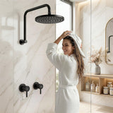 Cefito 9'' Rain Overhead Swivel Shower Head with Wall Twin Swivel Bathroom Tap | darrahopens.com.au Premium AU Stock