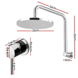 Cefito 9'' Rain Overhead Swivel Shower Head with Wall Bathroom Mixer Silver | darrahopens.com.au Premium AU Stock