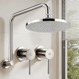 Cefito 9'' Rain Overhead Swivel Shower Head with Wall Twin Swivel Bathroom Tap Silver | darrahopens.com.au Premium AU Stock