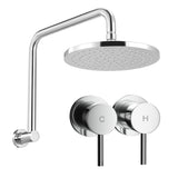 Cefito 9'' Rain Overhead Swivel Shower Head with Wall Twin Swivel Bathroom Tap Silver | darrahopens.com.au Premium AU Stock