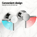 Cefito 9'' Rain Overhead Swivel Shower Head with Wall Twin Swivel Bathroom Tap Silver | darrahopens.com.au Premium AU Stock