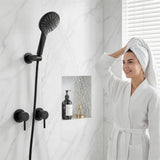 Cefito 4.5" Handheld Shower Head Round with Wall Twin Swivel Bathroom Tap | darrahopens.com.au Premium AU Stock