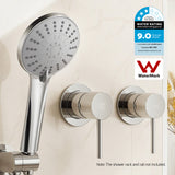Cefito 4.5" Handheld Shower Head Round with Wall Twin Swivel Bathroom Tap Silver | darrahopens.com.au Premium AU Stock