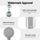 Cefito 4.5" Handheld Shower Head Round with Wall Twin Swivel Bathroom Tap Silver | darrahopens.com.au Premium AU Stock